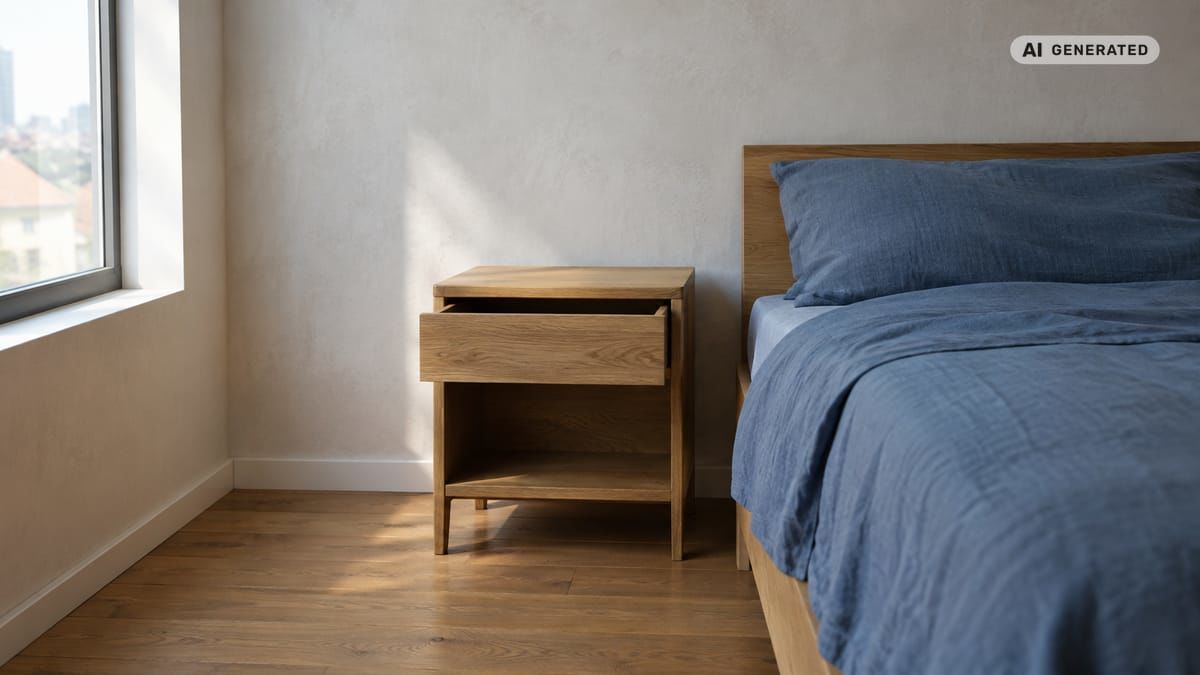 Nočný stolík: ako vybrať výšku, zásuvky a materiál