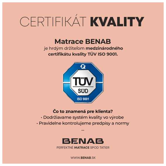 Obrázok pre Matrac BENAB ZERO HARD 1 + 1 + darček 1x chránič matraca