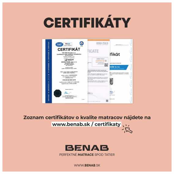 Obrázok pre Matrac BENAB FLORA BIO PLUS 1+1 + darček 1x chránič matraca